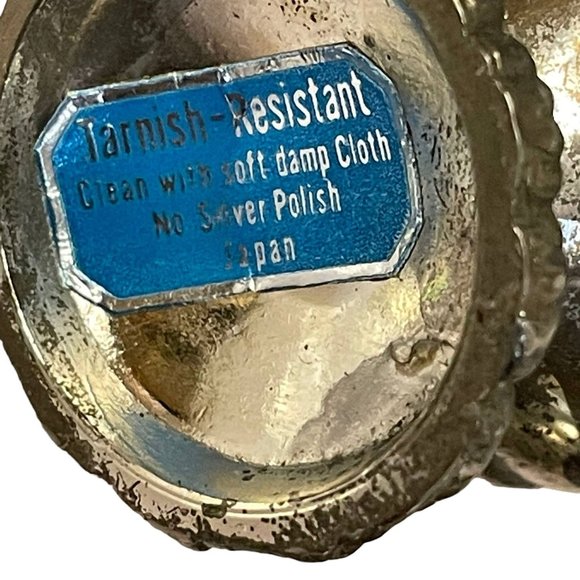 Vintage Salt & Pepper Shaker Lead Read Tarnish- Resistant Metal Japan - Picture 6 of 6